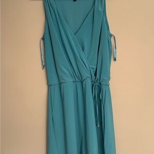 White House Black Market Blue Sleeveless Sundress